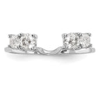 14K White Gold 1/2 carat Diamond Complete Wrap Ring