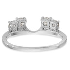 14k White Gold 1/2 carat Lab Grown Diamond VS/SI+ G+ Complete Ring Wrap