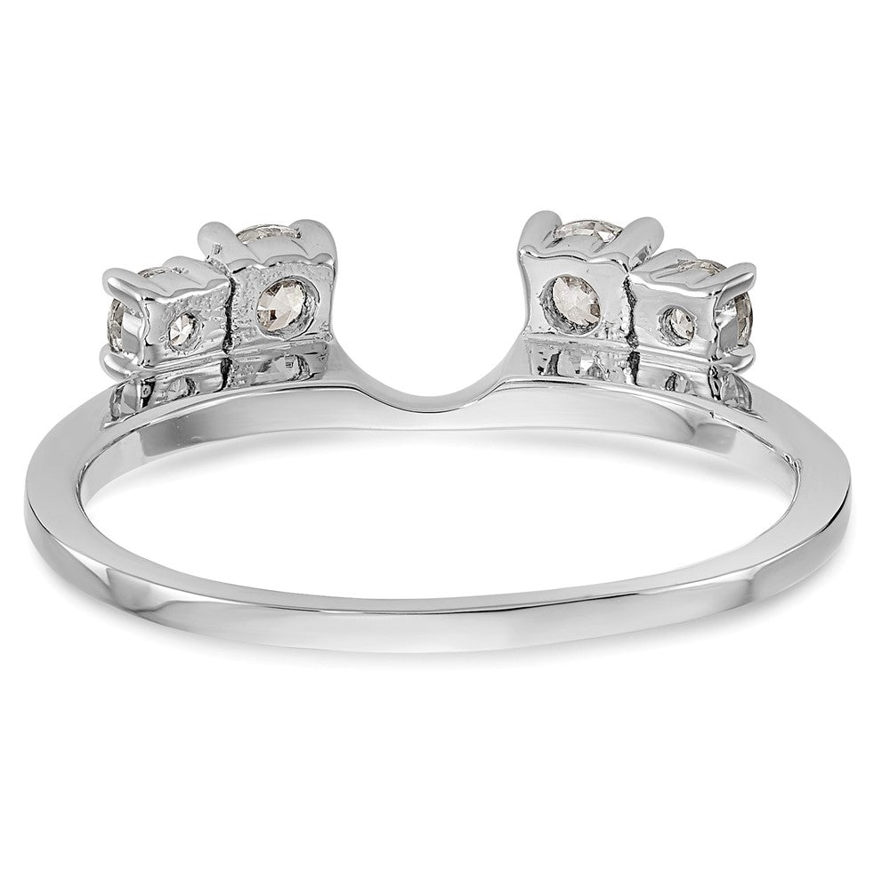 14k White Gold 1/2 carat Lab Grown Diamond VS/SI+ G+ Complete Ring Wrap