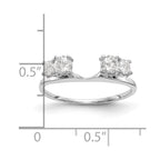 14K White Gold 1/2 carat Diamond Complete Wrap Ring