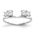 14K White Gold 1/2 carat Diamond Complete Wrap Ring