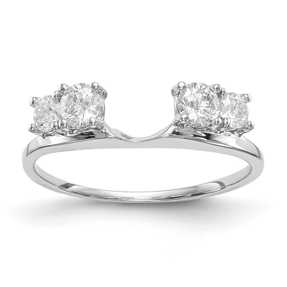 14k White Gold 1/2 carat Lab Grown Diamond VS/SI+ G+ Complete Ring Wrap