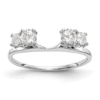 14k White Gold 1/2 carat Lab Grown Diamond VS/SI+ G+ Complete Ring Wrap