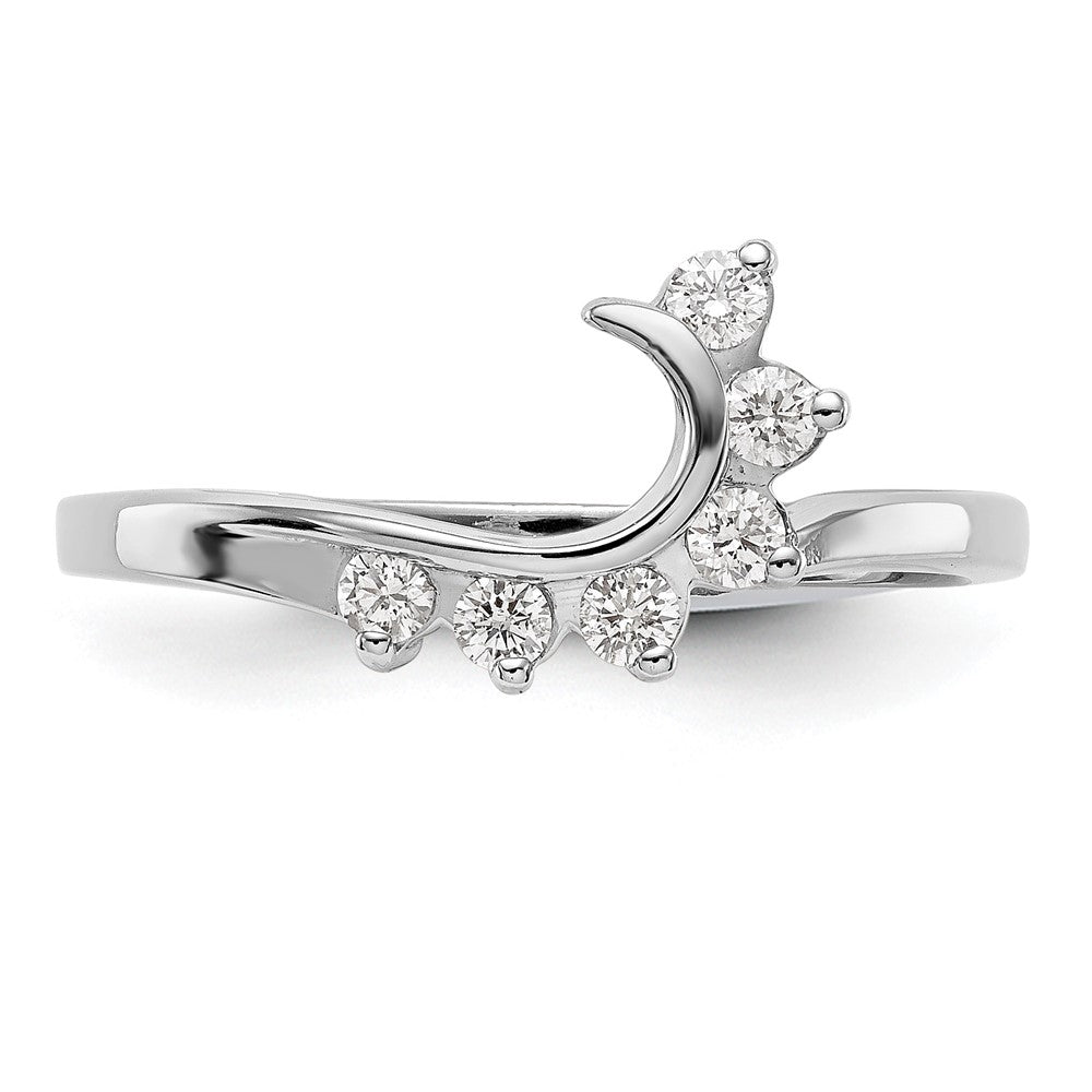 14k White Gold 1/6 carat Lab Grown Diamond VS/SI+ G+ Complete Ring Wrap