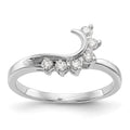 14K White Gold Swirled 1/6 carat Diamond Complete Wrap Ring