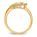 14K Swirled 1/6 carat Diamond Complete Wrap Ring