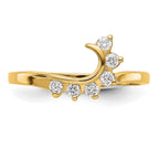 14K Swirled 1/6 carat Diamond Complete Wrap Ring