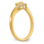 14K Swirled 1/6 carat Diamond Complete Wrap Ring