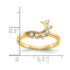 14K Swirled 1/6 carat Diamond Complete Wrap Ring