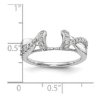 14K White Gold Criss-Cross 1/4 carat Diamond Complete Wrap Ring