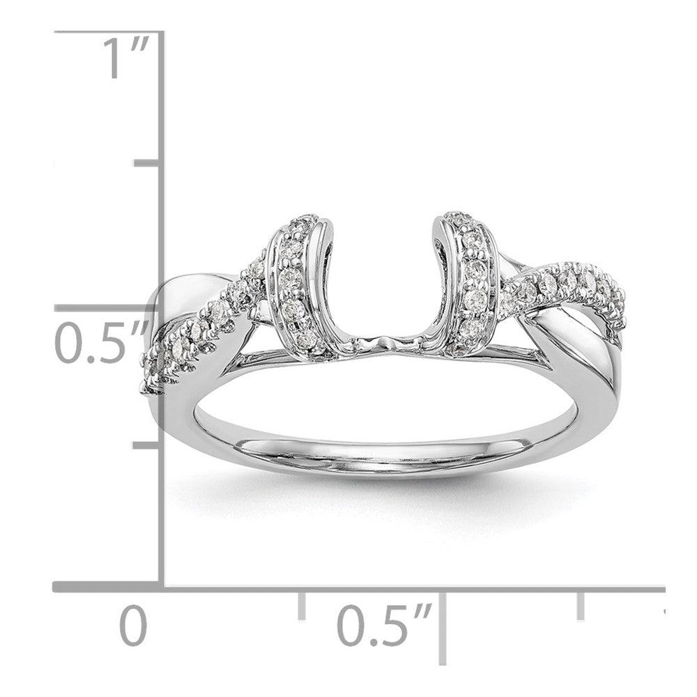 14K White Gold Criss-Cross 1/4 carat Diamond Complete Wrap Ring