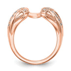 14K Rose Gold Diamond Wrap