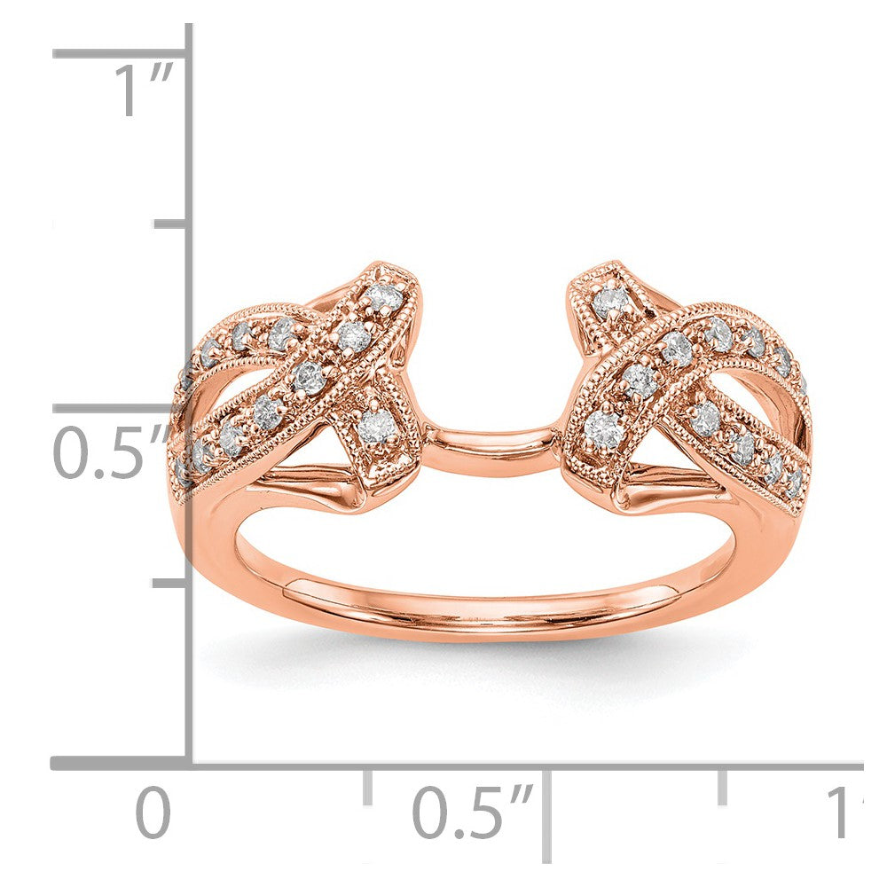 14K Rose Gold Diamond Wrap