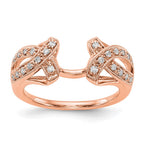14K Rose Gold Diamond Wrap
