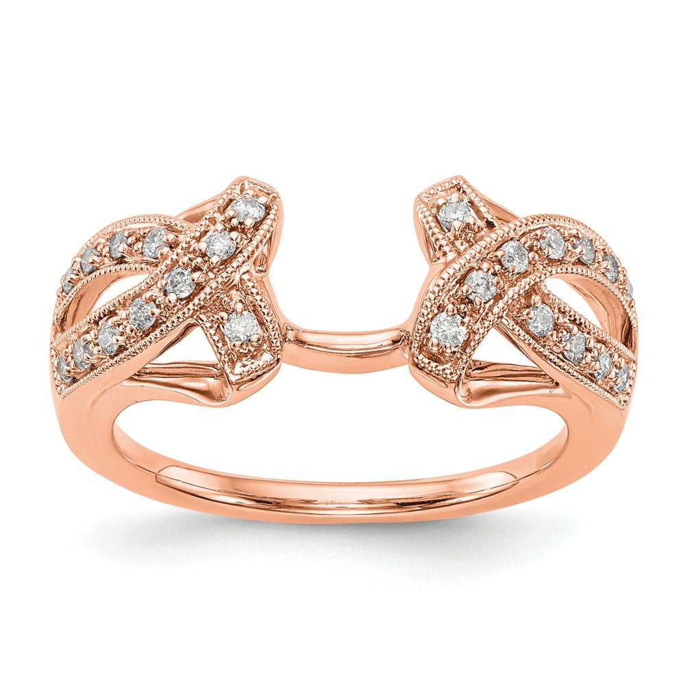 14K Rose Gold Diamond Wrap
