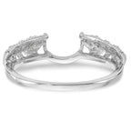 14K White Gold Filigree 1/10 carat Diamond Complete Wrap Ring