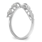 14K White Gold Filigree 1/10 carat Diamond Complete Wrap Ring