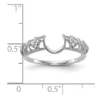 14K White Gold Filigree 1/10 carat Diamond Complete Wrap Ring