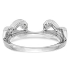 14K White Gold 1/5 carat Black and White Diamond Complete Wrap Ring