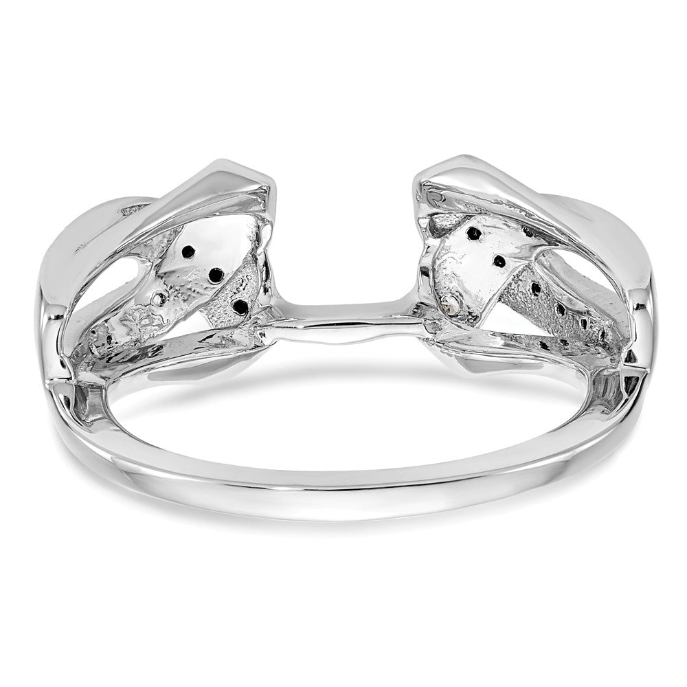 14K White Gold Black & White Diamond Wrap