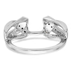 14K White Gold Black & White Diamond Wrap