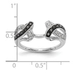 14K White Gold Black & White Diamond Wrap
