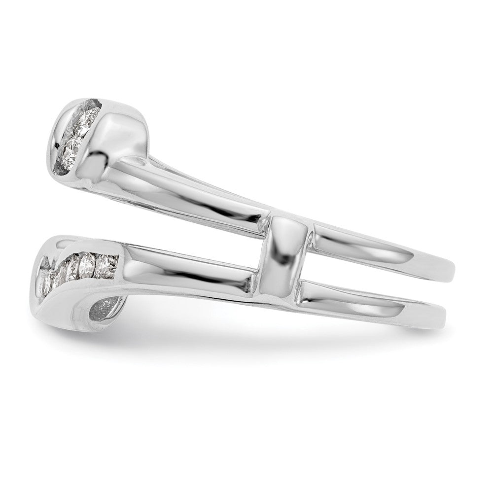 14K White Gold Diamond Guard