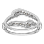 14K White Gold Diamond Guard