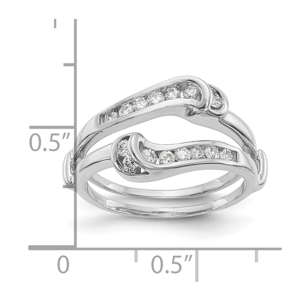 14K White Gold Diamond Guard