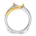 14K Two-tone 1/2 carat Diamond Complete Ring Guard