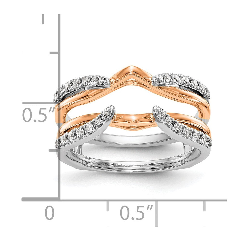 14K white and rose gold Diamond Guard