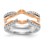 14K white and rose gold Diamond Guard