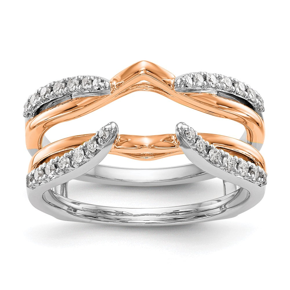 14K white and rose gold Diamond Guard