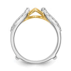 14K Two-tone 1/4 carat Diamond Complete Ring Guard