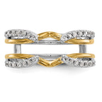 14K Two-tone 1/4 carat Diamond Complete Ring Guard