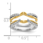 14K Two-tone 1/4 carat Diamond Complete Ring Guard