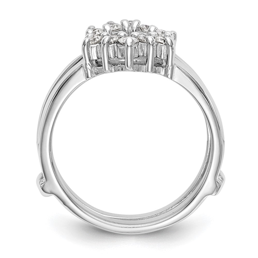 14k White Gold 1/3 carat Lab Grown Diamond VS/SI+ G+ Complete Ring Guard