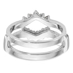 14k White Gold 1/3 carat Lab Grown Diamond VS/SI+ G+ Complete Ring Guard