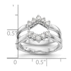 14K White Gold 1/3 carat Diamond Complete Ring Guard