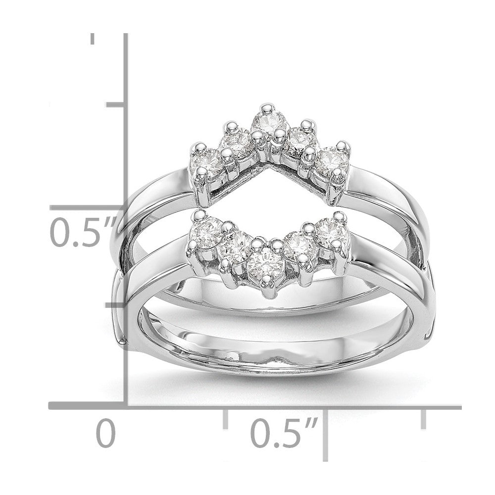 14k White Gold 1/3 carat Lab Grown Diamond VS/SI+ G+ Complete Ring Guard