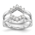 14k White Gold 1/3 carat Lab Grown Diamond VS/SI+ G+ Complete Ring Guard