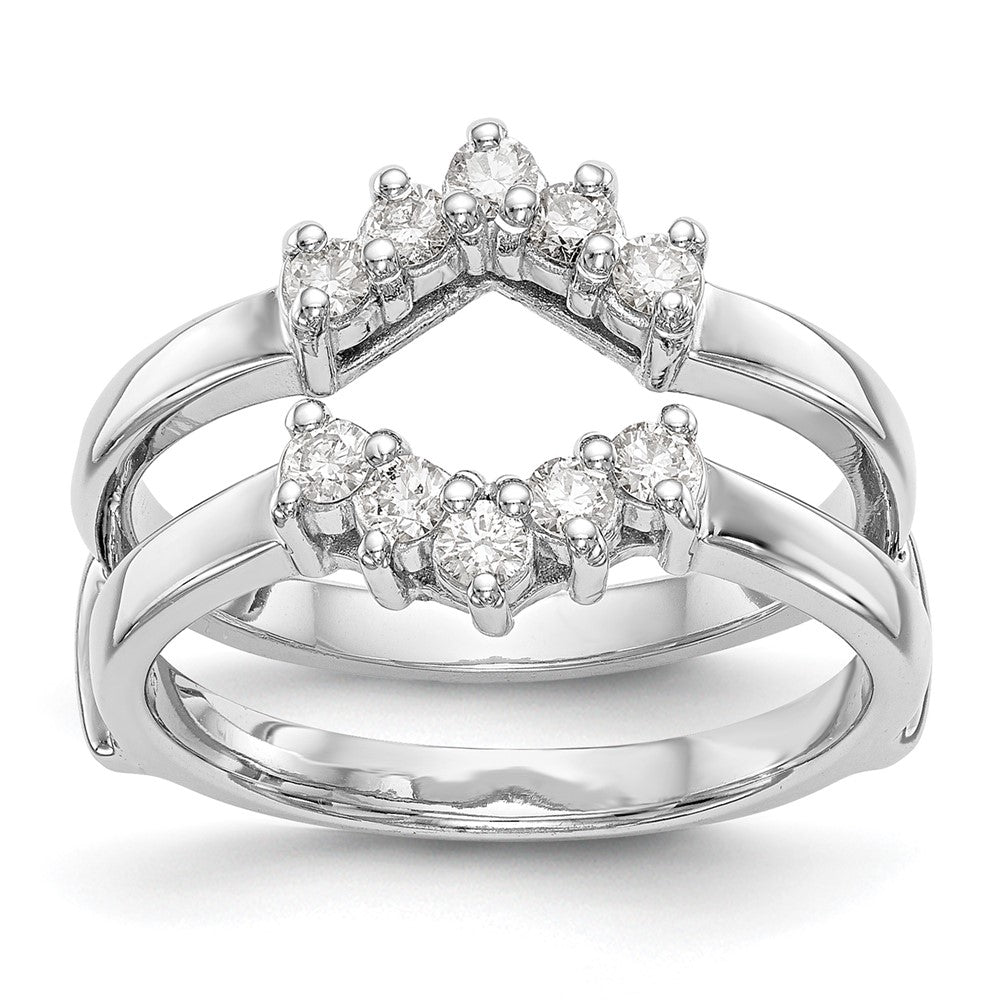14k White Gold 1/3 carat Lab Grown Diamond VS/SI+ G+ Complete Ring Guard