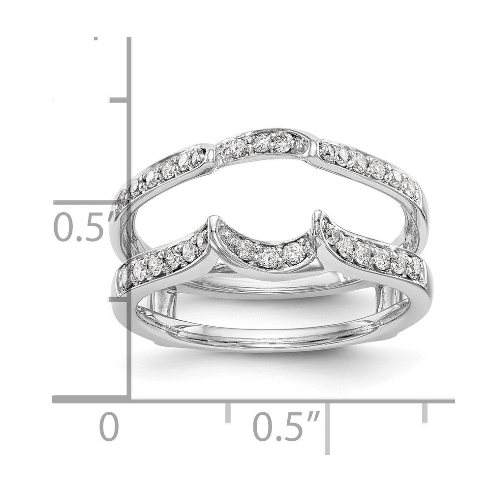 14K White Gold 1/3 carat Diamond Complete Ring Guard