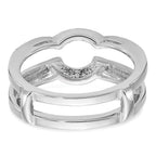 14K White Gold 1/5 carat Diamond Complete Ring Guard