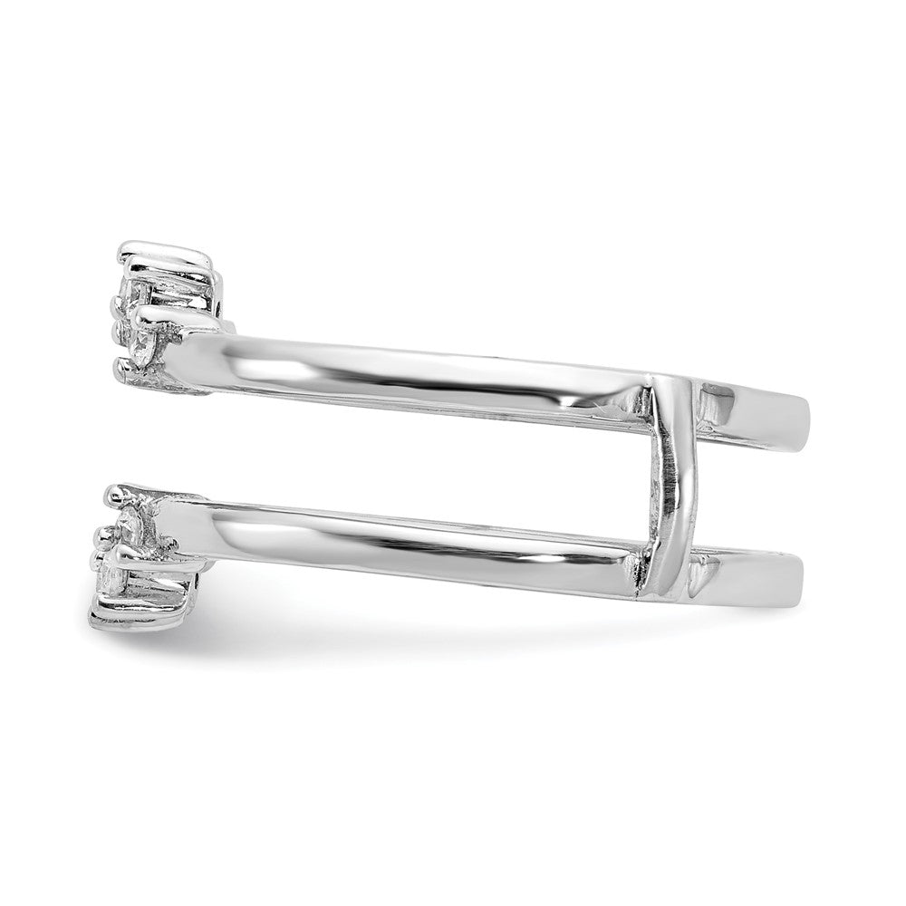 14k White Gold 1/5 carat Lab Grown Diamond VS/SI+ G+ Complete Ring Guard