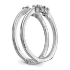 14k White Gold 1/5 carat Lab Grown Diamond VS/SI+ G+ Complete Ring Guard