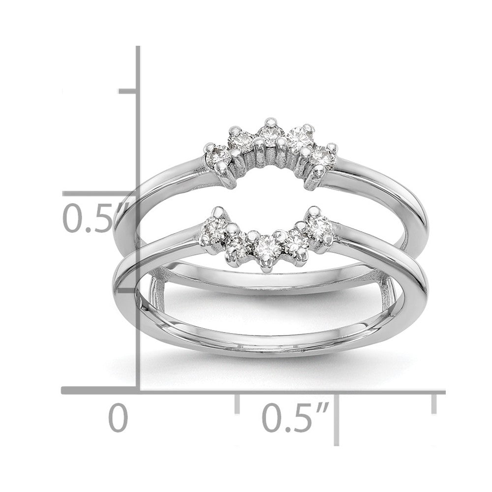 14K White Gold 1/5 carat Diamond Complete Ring Guard