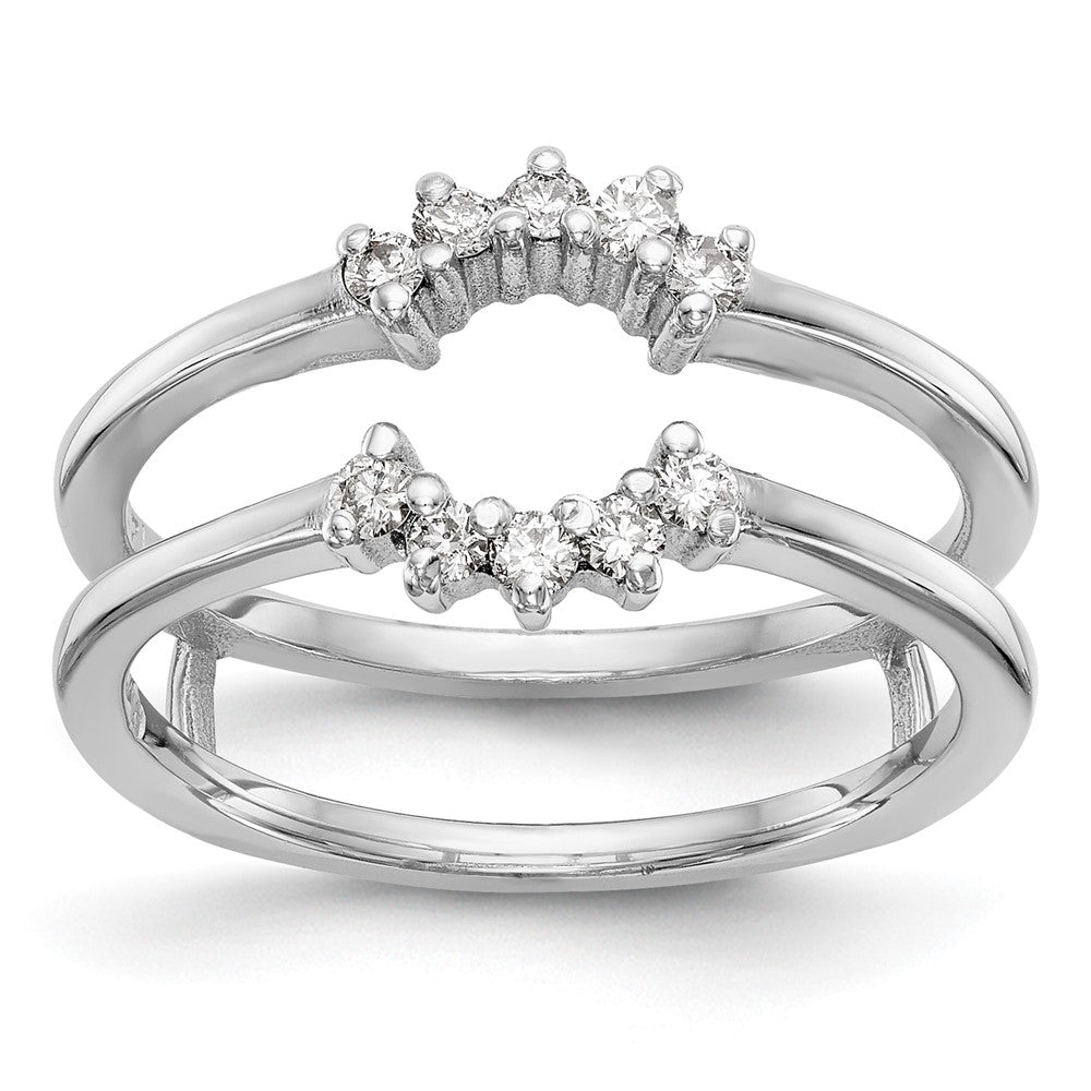 14k White Gold 1/5 carat Lab Grown Diamond VS/SI+ G+ Complete Ring Guard