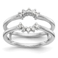 14k White Gold 1/5 carat Lab Grown Diamond VS/SI+ G+ Complete Ring Guard