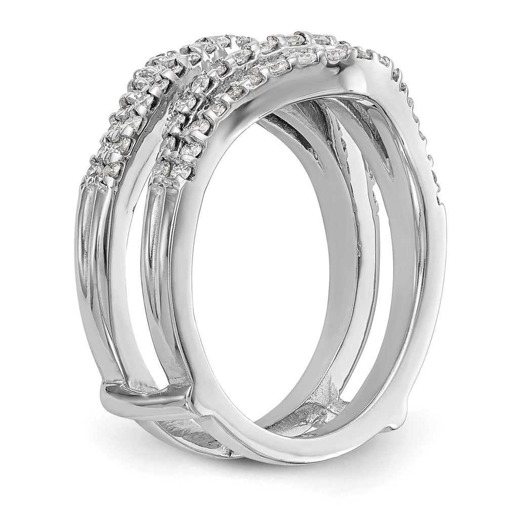 True Origin 14K White Gold 5/8 carat Lab Grown Diamond VS+ F+ Complete Ring Guard